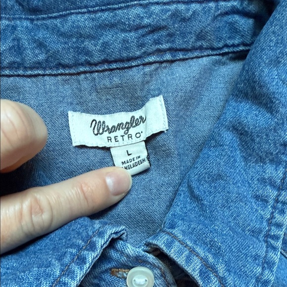 Wrangler Retro Denim Pearl Snap Tank Top - Picture 3 of 6